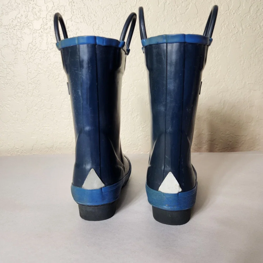 LL Bean Puddle Stomper Rain Boots Navy Blue Toddler 9